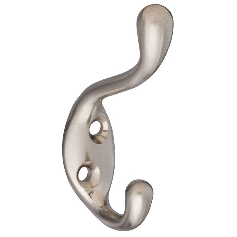 National Hardware N331009 V166 Heavy Duty Coat and Hat Hook in Satin Nickel