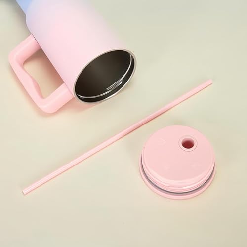 CYNVEXA Tumbler with lid and Straw 1200ML Cup Stainless Steel Vacuum Insulated Tumbler for Water, Iced Tea or Coffee 1.2L Office Gym Travelling (40 - Oz - Pink Blue) - Image 2