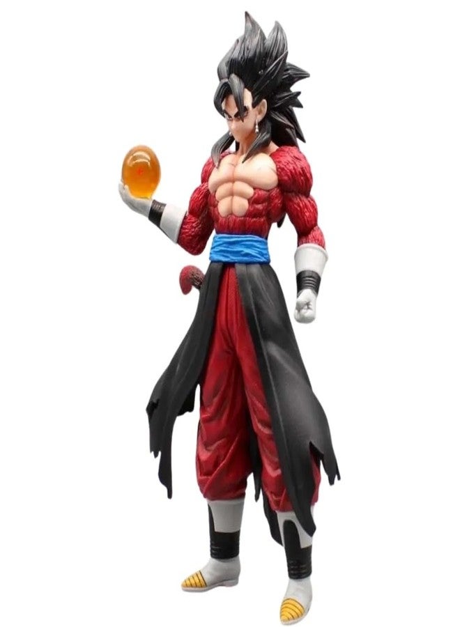 ماياترا مجسم ماياترا القابل للتجميع لشخصية سوبر سايان 4 من دراغون بول سوبر، بزي أحمر وأسود، مصنوع من مادة PVC عالية الجودة، بتصميم شخصية أنمي مفصل. - Image 4