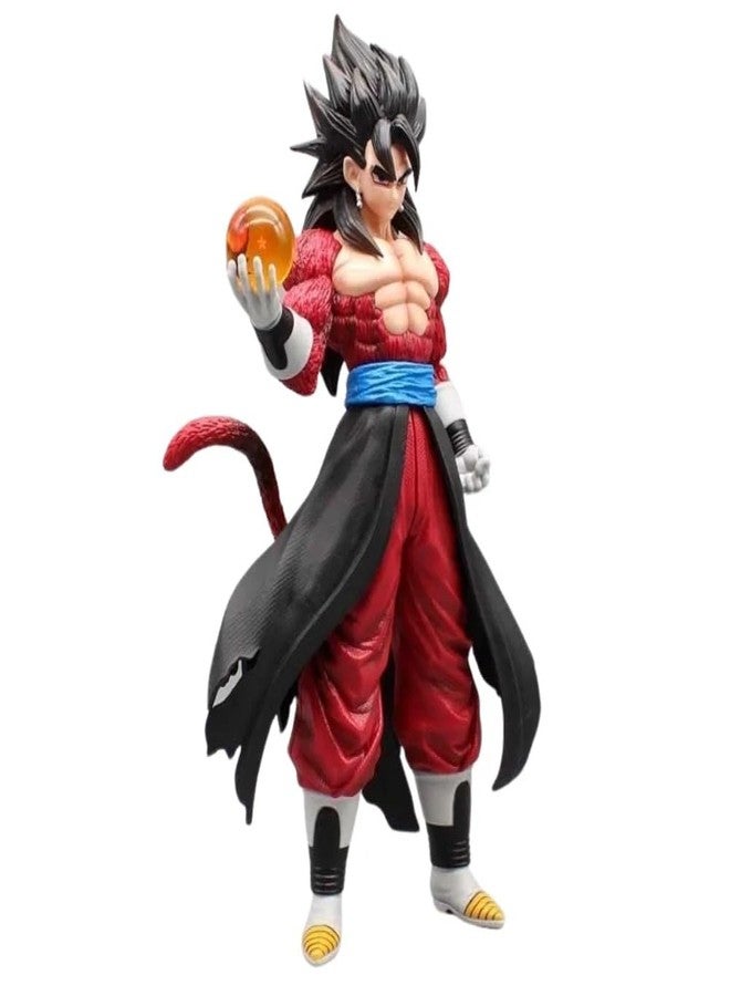 ماياترا مجسم ماياترا القابل للتجميع لشخصية سوبر سايان 4 من دراغون بول سوبر، بزي أحمر وأسود، مصنوع من مادة PVC عالية الجودة، بتصميم شخصية أنمي مفصل. - Image 5