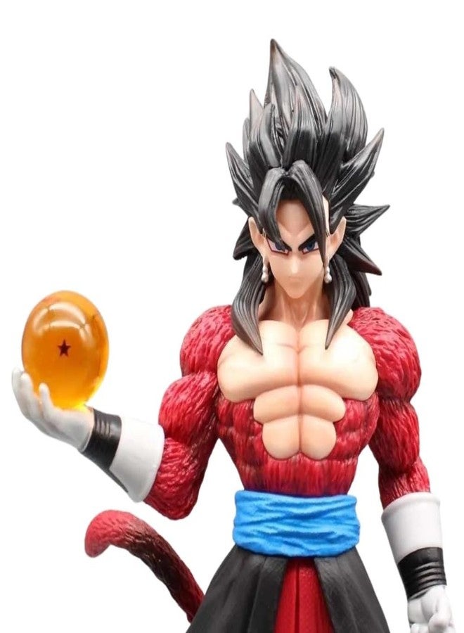 ماياترا مجسم ماياترا القابل للتجميع لشخصية سوبر سايان 4 من دراغون بول سوبر، بزي أحمر وأسود، مصنوع من مادة PVC عالية الجودة، بتصميم شخصية أنمي مفصل. - Image 3