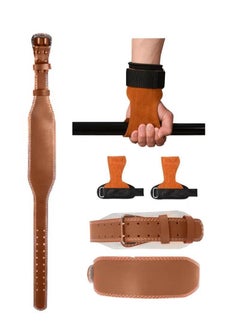 XiuWoo Gym training weight lifting belt for men and women gym gloves leather support for squat deadlift training gym belt weight lifting wraps hooks set (SIZE 110,120,130)  - Image 1