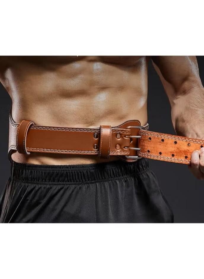 XiuWoo Gym training weight lifting belt for men and women gym gloves leather support for squat deadlift training gym belt weight lifting wraps hooks set (SIZE 110,120,130)  - Image 5
