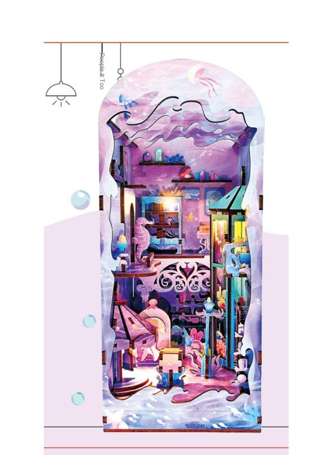 Bluejw Diy Cabin State Bridge Night Market 3D Handmade Assembled Book House Model Building Toy Birthday Gift - Image 1