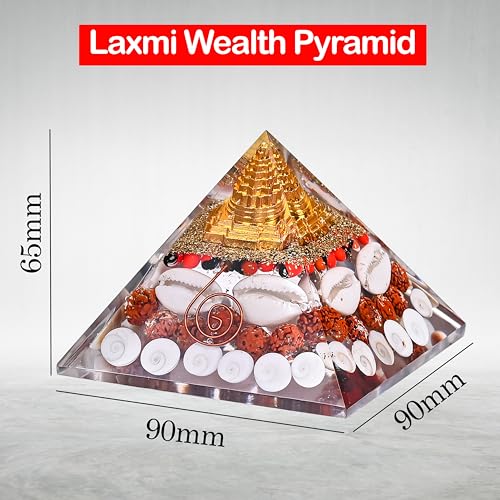 HindCraft Shree Yantra Pyramid (90mm) – Original Gomti Chakra & Laxmi Pyramid | Vastu Item for Home, Positive Energy, Wealth & Good Luck, Spiritual Decor for Housewarming & Office - Image 4