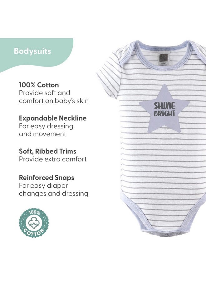 The Peanut Shell The Peanutshell Baby Layette Gift Set for Baby Boys or Girls - 23 Piece New Born Unisex Gift Set, Clothes & Newborn Essentials Must Haves - Clothes 0-3 Months - Blue & Grey - Image 2
