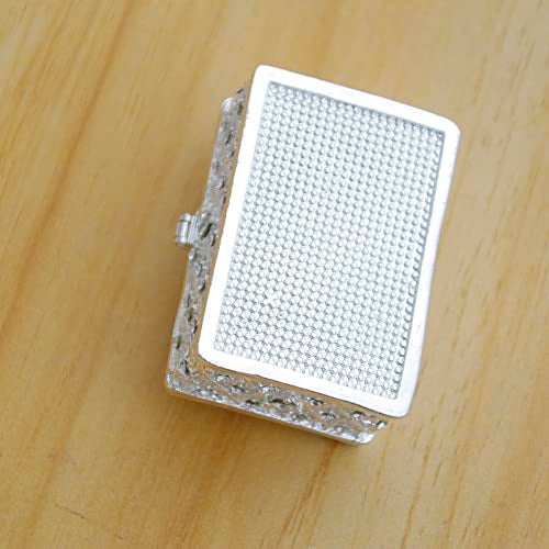 SEVENBEES Silver Trinket Box Jewelry Box with Crystals Small Trinket Boxes Hinged Gift Ring Holder for Girls or Women - Image 4