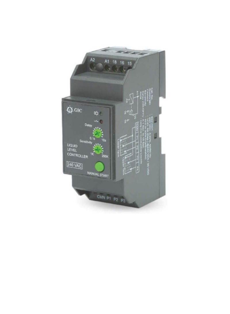 GIC Liquid level Controller, Control Water Level of Tank and Protects Submersible Pumps Against Dry Running And Prevents Overfilling, Stainless Steel Sensor Probe (Controller (4421AD1))  - Image 1