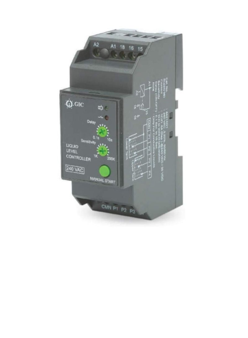 GIC Liquid level Controller, Control Water Level of Tank and Protects Submersible Pumps Against Dry Running And Prevents Overfilling, Stainless Steel Sensor Probe (Controller (4421AD1))  - Image 2