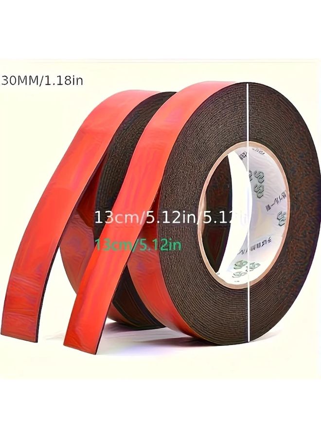 Red Double Sided Adhesive Tape 10mm x 393 Inch Strong Foam For Cables Signs - Image 3