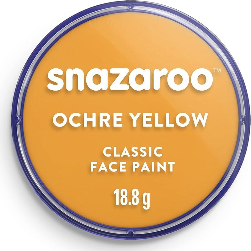Snazaroo Classic Face and Body Paint 188g 066oz Pot Ochre Yellow