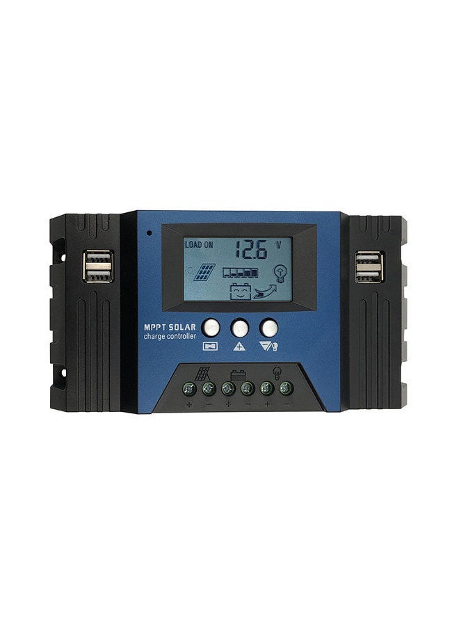 Generic - 40A MPPT Solar Charge Controller 12/24V Auto Focus Solar Panel Controller Battery Intelligent Regulator with 4 USB Output Adjustable Parameter LCD Display Timer Setting - Image 1
