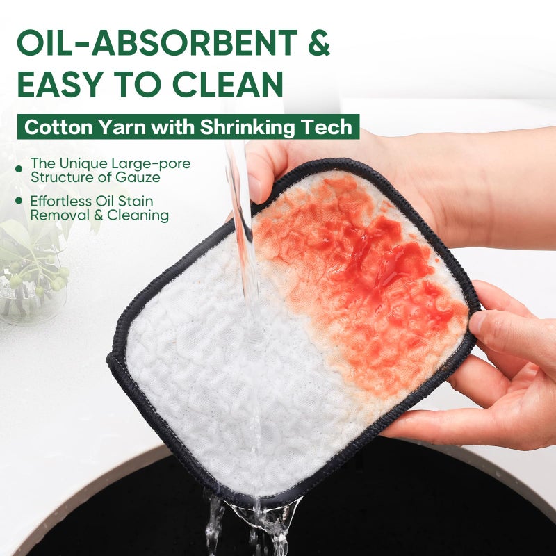 TEAWOO 6 PCS Five-Layer Non-Scratch Multipurpose Steel Wire Dishcloths - Reusable Quick-Dry Odor-Free Scrub Cloths for Dishes, Kitchen Cleaning Cloths for Cookware, Sinks, Stove - Image 5