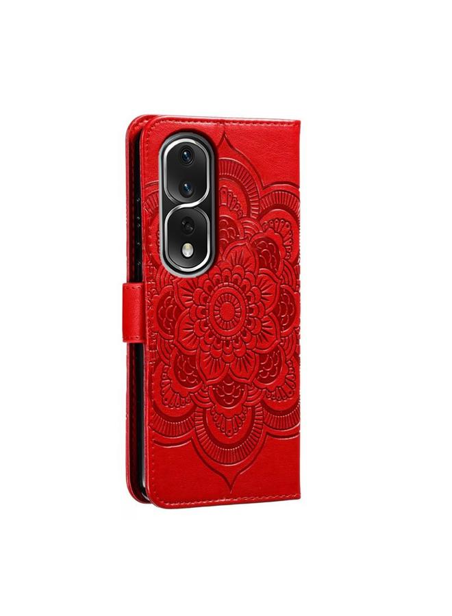 اس-توب جراب هاتف جلدي بنقشة ماندالا الشمس لهاتف Honor 80 Pro - Image 3