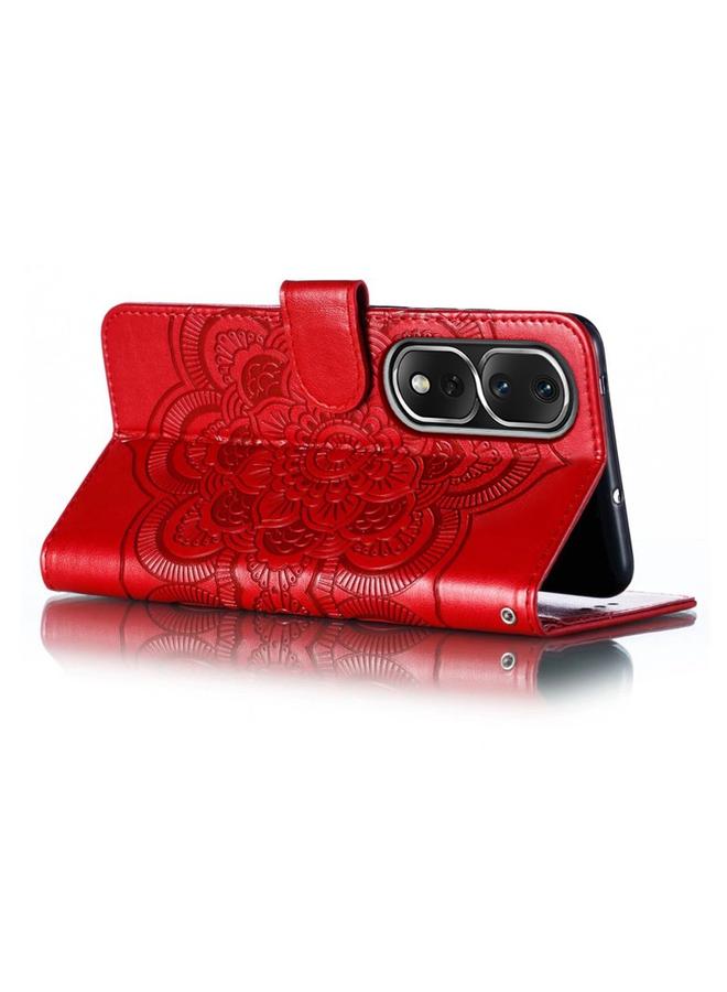 اس-توب جراب هاتف جلدي بنقشة ماندالا الشمس لهاتف Honor 80 Pro - Image 5