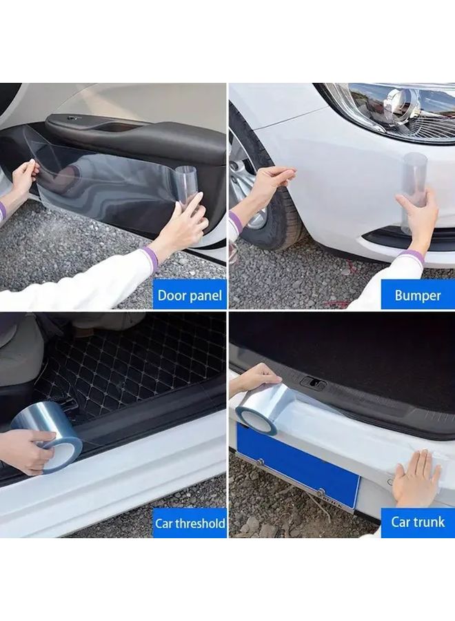 1 Roll Transparent Scratch Resistant Car Paint Protective Film For Door Protection And Car Sticker - Image 3