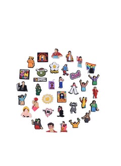 KASTWAVE 35 PCS Harry New Styles Shoe Charm for Croc Jibit, Shoe Pins Decoration Accessories, for Clog Shoes Decorations Shoes Craft DIY, Harry Singer Styles Merch Birthday Gifts Party Supplies  - Image 1