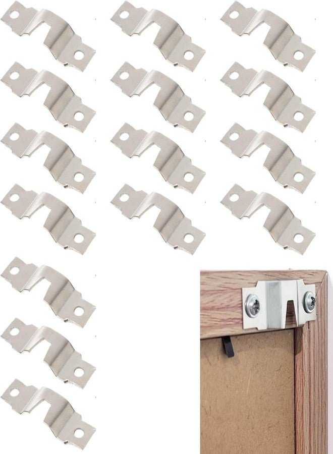 DEEGAA MART DEEGAAMART 16 Pack Sawtooth Picture Hangers Silver Metal Frame Hooks for Photo Frames, Wall Art, Paintings, Clocks – Heavy Duty Single Notch Hanging Kit for Home & Office - Image 1