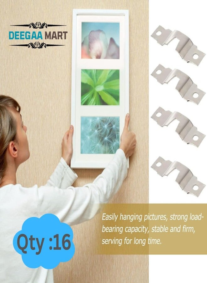 DEEGAA MART DEEGAAMART 16 Pack Sawtooth Picture Hangers Silver Metal Frame Hooks for Photo Frames, Wall Art, Paintings, Clocks – Heavy Duty Single Notch Hanging Kit for Home & Office - Image 4
