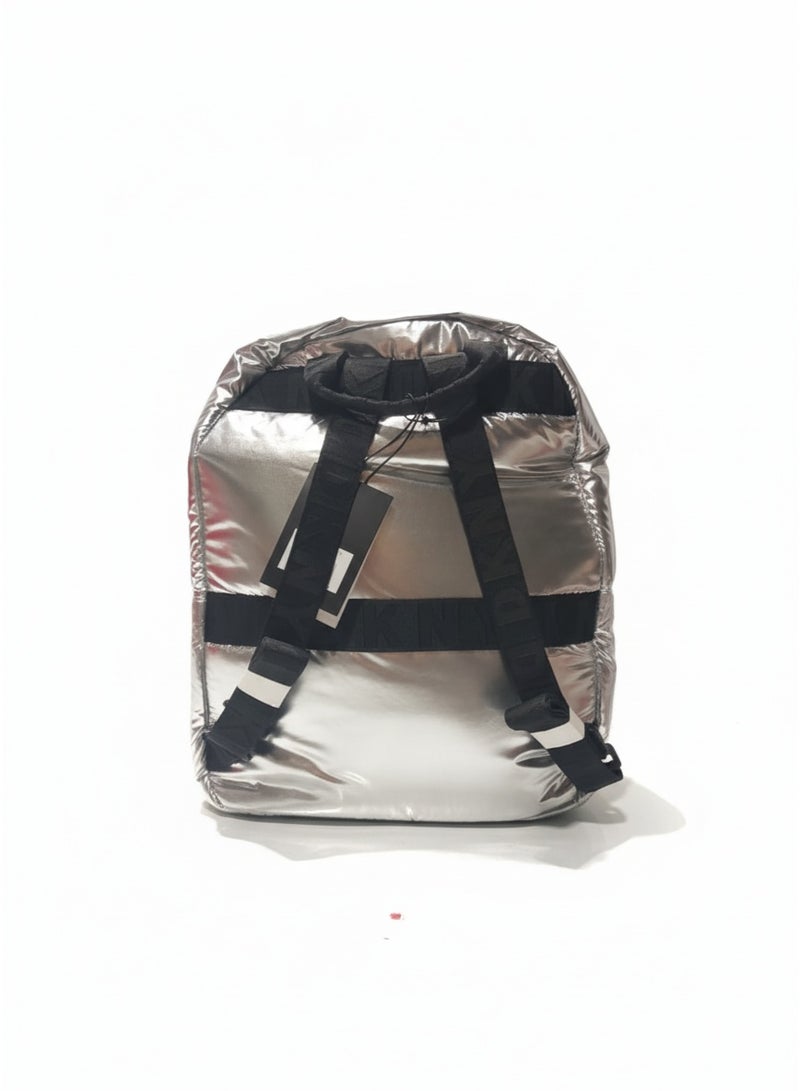 دكني حقيبة ظهر    فضية خفيفة أنيقة للاستخدام اليومي والسفر - Image 2