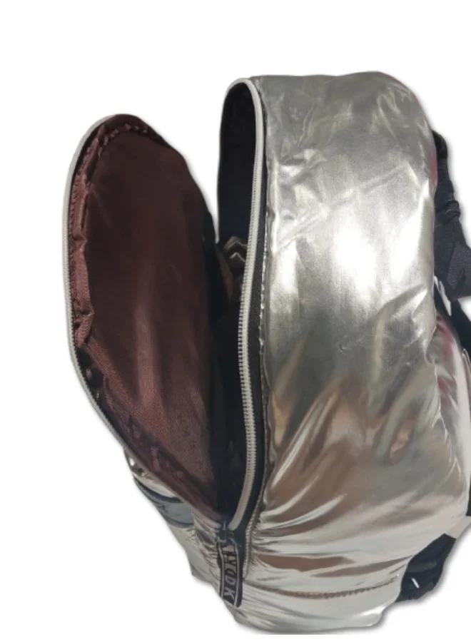 DKNY  DKNY Skylight Signature Backpack – Silver – Lightweight Stylish Daily & Travel Bag  | Best Price UAE