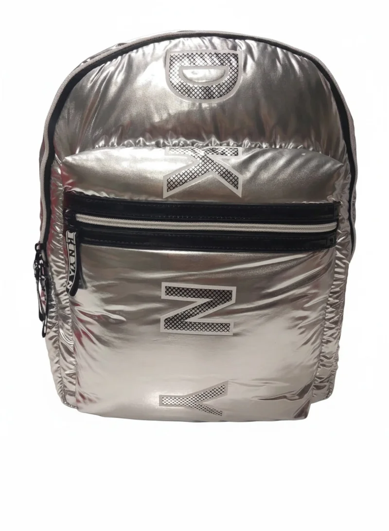 DKNY DKNY Skylight Signature Backpack – Silver – Lightweight Stylish Daily & Travel Bag
