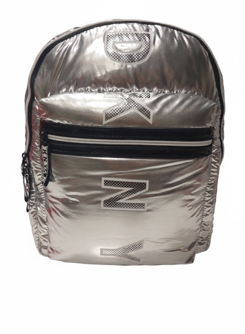 دكني حقيبة ظهر    فضية خفيفة أنيقة للاستخدام اليومي والسفر - Image 1