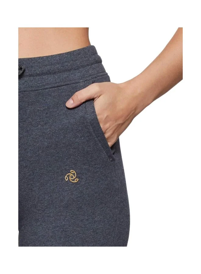 Jockey charcoal 1323 Women Super Combed Cotton Elastane French Terry Slim Fit Joggers with Zipper Pockets for Women | Best Price UAE