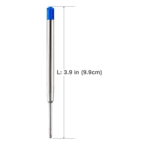 ChaoQ Blue Ink Refills (6pcs), Replaceable Ballpoint Pens Refills, 1mm Medium Tip - Blue - Image 2