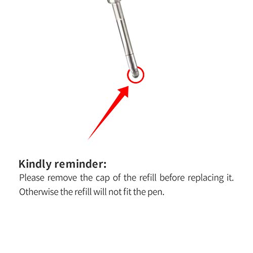 ChaoQ Blue Ink Refills (6pcs), Replaceable Ballpoint Pens Refills, 1mm Medium Tip - Blue - Image 3