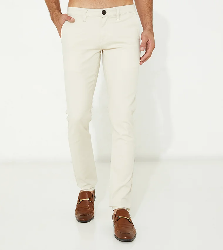 BEVERLY HILLS POLO CLUB Beverly Hills Polo Club Plain Skinny Fit Casual Trousers
