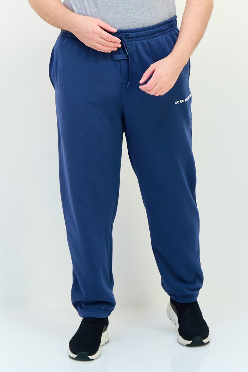 Core Elements Men Regular Fit Embroidered Logo Jogger Pants, Slate Blue  - Image 1