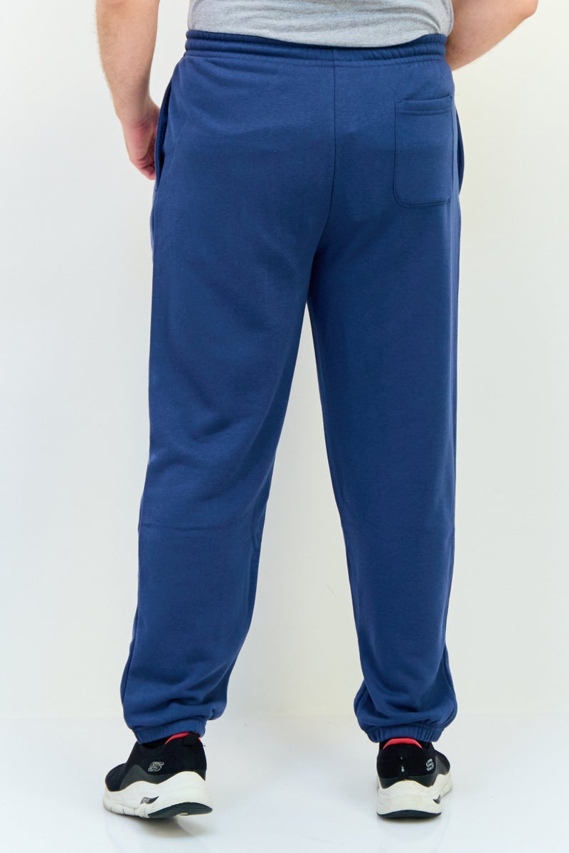 Core Elements Men Regular Fit Embroidered Logo Jogger Pants, Slate Blue  - Image 3