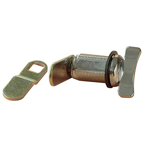 RV Designer L529, Non-Locking Compartment Lock, Thumb Turn, Weather Resistant, 1-1/2 inch, Outdoor Hardware, Silver - Image 1