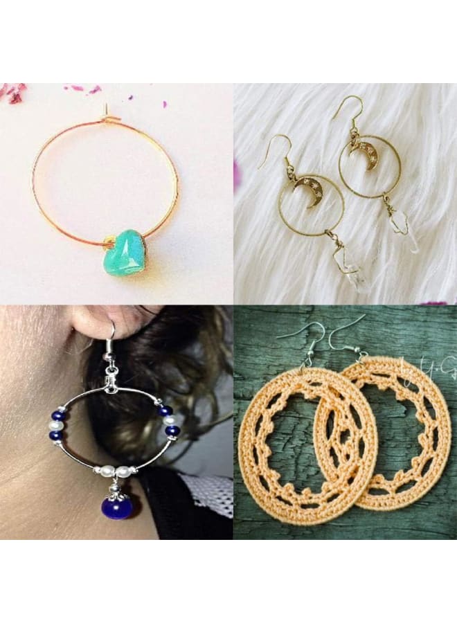 Wine Glass Charm Rings Beading Hoop Earring for Wedding Party Decorations Jewelry Making  - Image 5