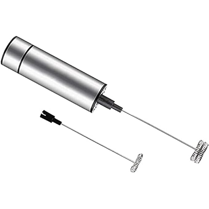 NALACAL صانع رغوة الحليب القوي المحمول باليد مع رأس خفق إضافي، صانع رغوة قهوة كهربائي من الفولاذ المقاوم للصدأ، فئة الطاقة A - Image 2