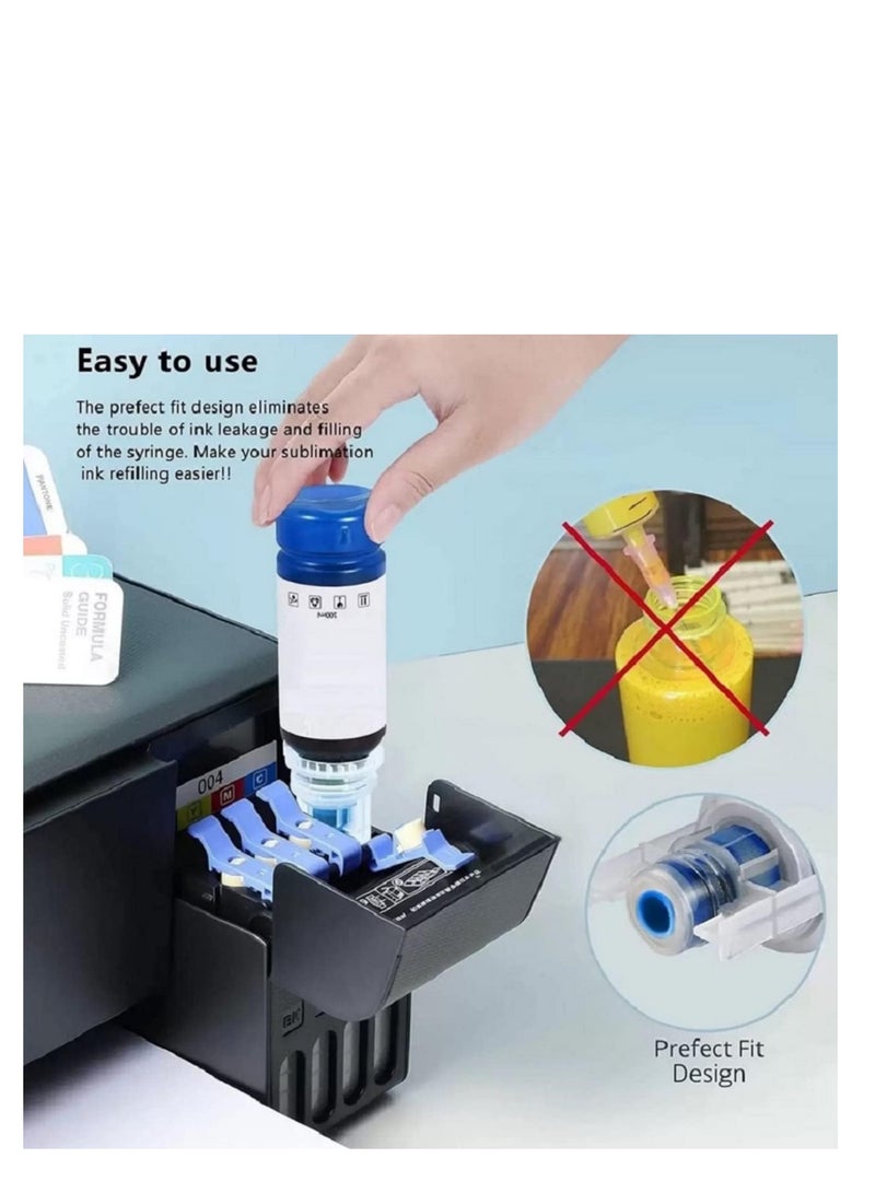 Office Maker 4-Piece Ink Colour For HP Printer Multicolour Model Number : GT 53 XL Black GT 52 C/M/Y Refill ink - Image 4