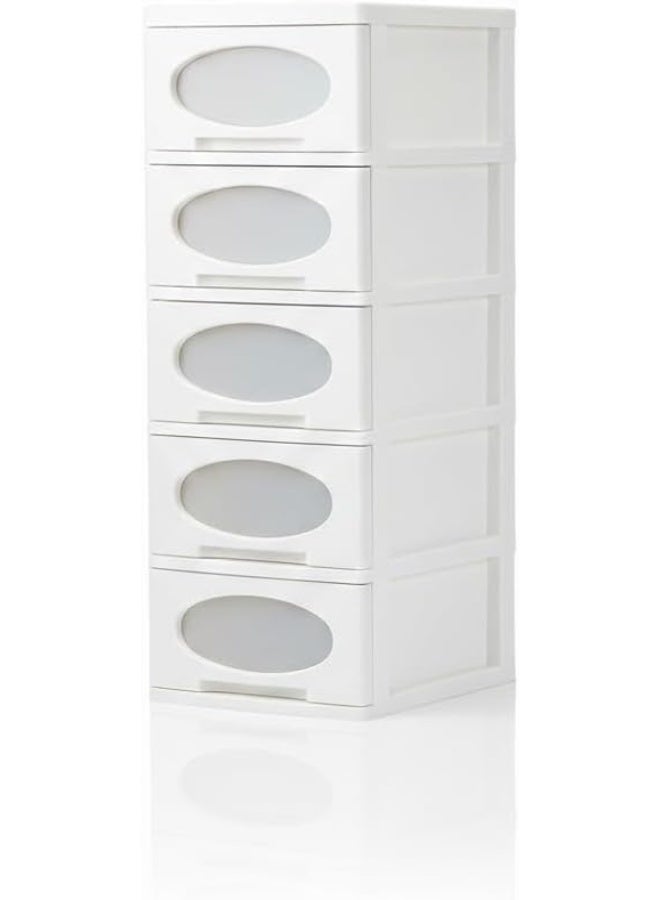 دولاب مطبخ 5 درج – وحدة تخزين عملية لتنظيم الأدوات والمستلزمات بسهولة Z (ابيض) - Image 1