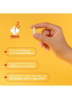 REDD REMEDIES , at Ease, Supports Relaxation and Stress Resistance, 80 Vegan Capsules  - Image 3