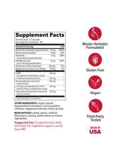 REDD REMEDIES , at Ease, Supports Relaxation and Stress Resistance, 80 Vegan Capsules  - Image 2