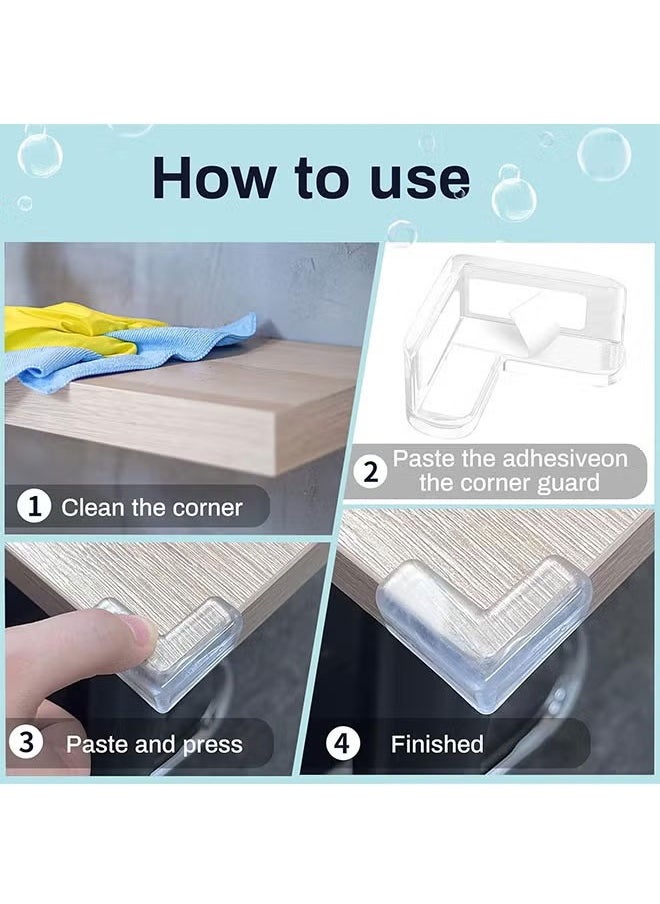 Vinnatsu 4/8/12 Pack Corner Guards Furniture Corner And Edge Safety Bumpers Children's Soft Table Corner Protectors Corner Protector For Baby Corner Edge Safety Cushion To Cover Sharp Furnitu  - Image 3