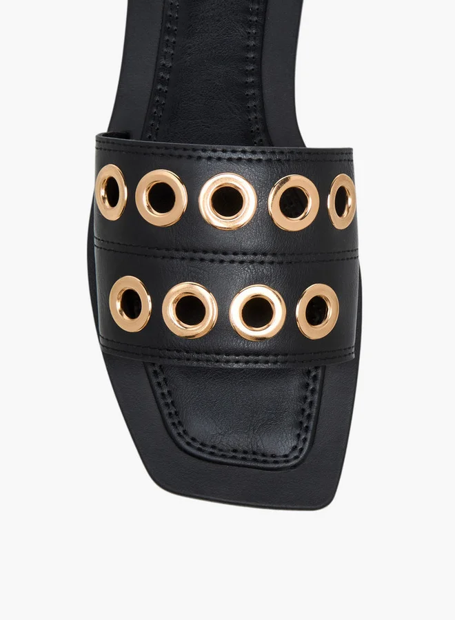 Celeste Women's Eyelet Detail Slip-On Sandals - ZR606