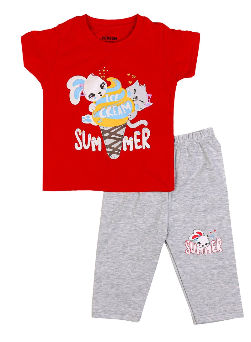 زيركون بيجامة بناتي صيفي - Image 1