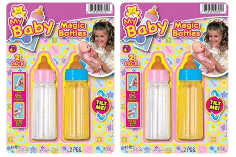 Ja-Ru JARU Magic Baby Doll Bottles 4 Pack Milk and Juice Bottles Baby Doll Accessories - Image 3