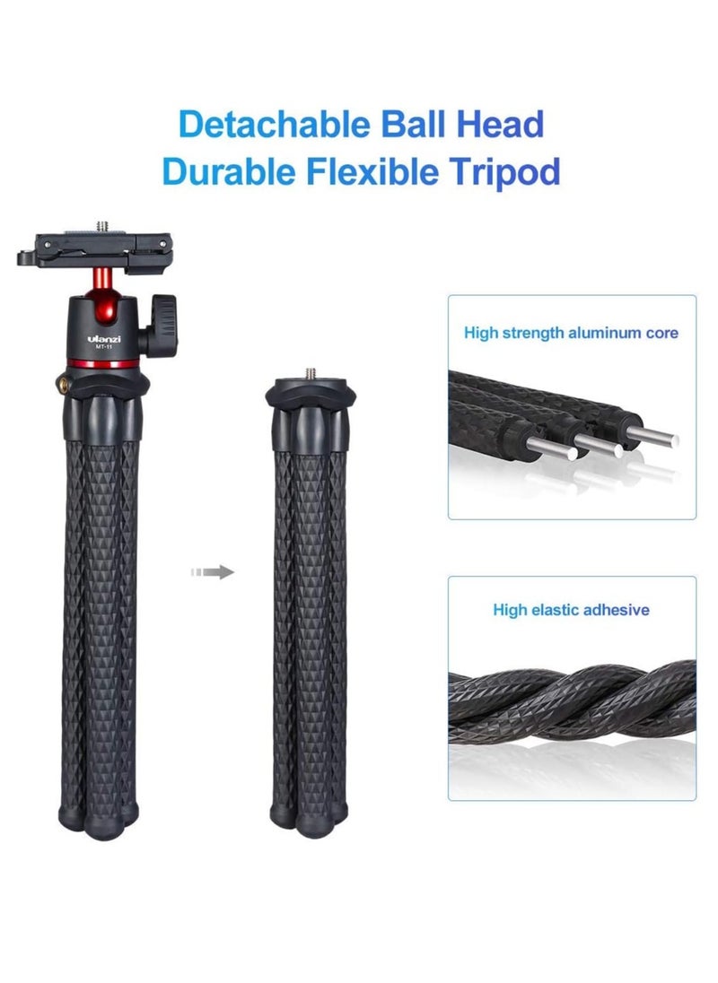 Ulanzi ULANZI Camera Tripod Mini Flexible Stand with Hidden Phone Holder w Cold Shoe Mount 1/4'' Screw for Magic Arm Universal for iPhone 16 15 14 Pro Max XS Max X 8 Samsung Canon Nikon Sony Cameras  - Image 4