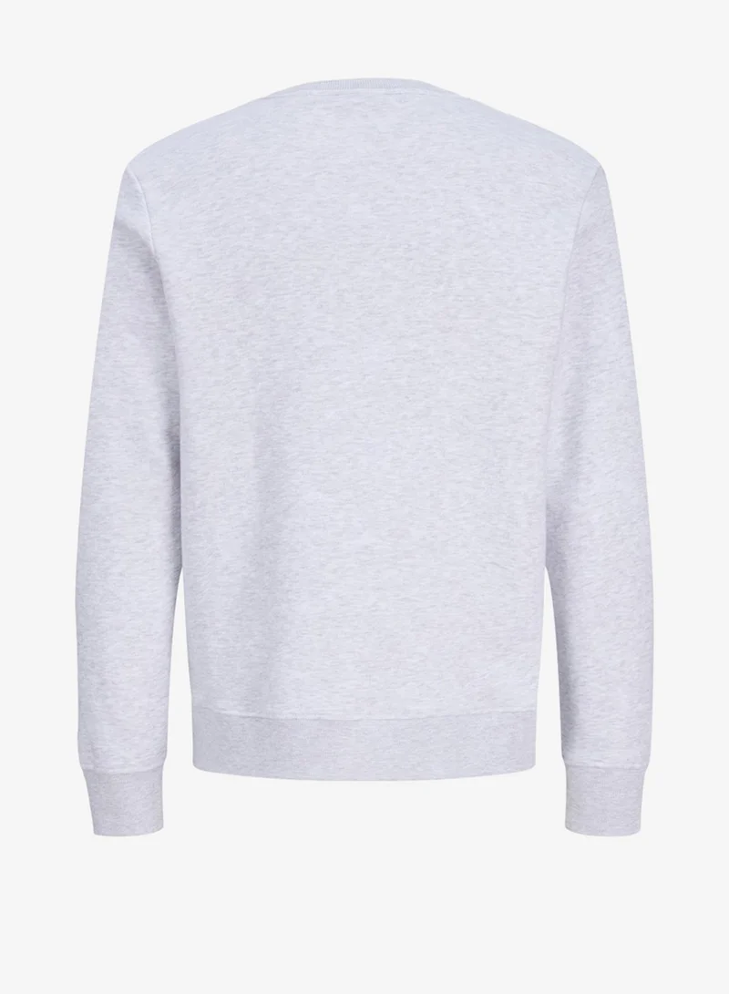 JACK & JONES  Solid Crew Neck Regular Fit Sweatshirt for Men | Best Price UAE