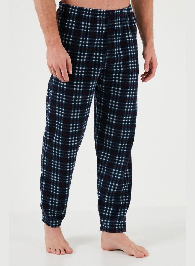 Buratti  Buratti Plaid Regular Fit Buttoned Crew Neck Winter Polar Fleece Pajama Set Men's PAJAMAS SET 60961002 for Men | Best Price UAE
