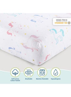 Wildkin Kids 100% Cotton Flannel Toddler Sheet Set for Boys & Girls, Bed Set Includes Top Sheet, Fitted Sheet, Pillow Case, Flannel Bed Sheets for Cozy Cuddles (Unicorn) - pzsku/ZAD6B7685025BC7C8EB66Z/45/_/1737031154/ff3938a7-030f-40a6-8007-b05198e34d1d