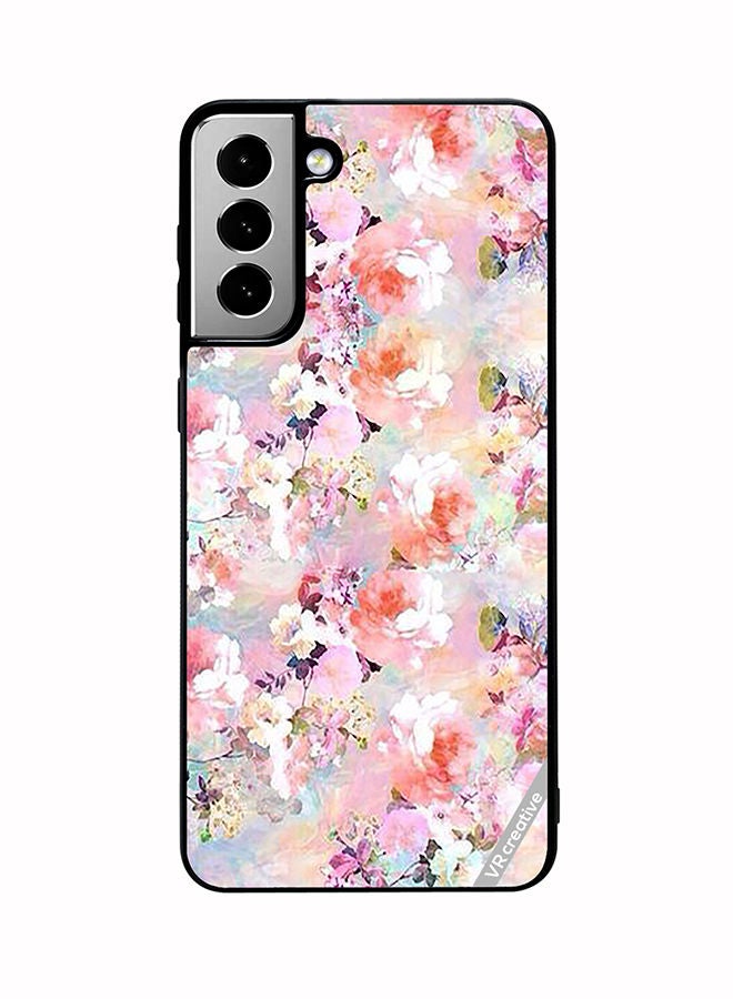 VR CREATIVE Protective Case Cover For Samsung Galaxy S21 FE 5G Flower Design Multicolour - Image 1