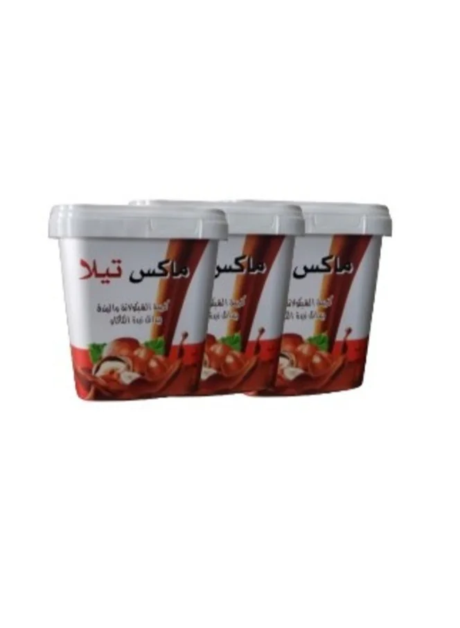 Maxtella Maxtilla Hazelnut and Chocolate Spread - Family Savings Bundle, 3 Packs x 900g (Total 2.7kg) - Rich Flavor & Creamy Texture, Perfect for Sandwiches, Crepes and Desserts